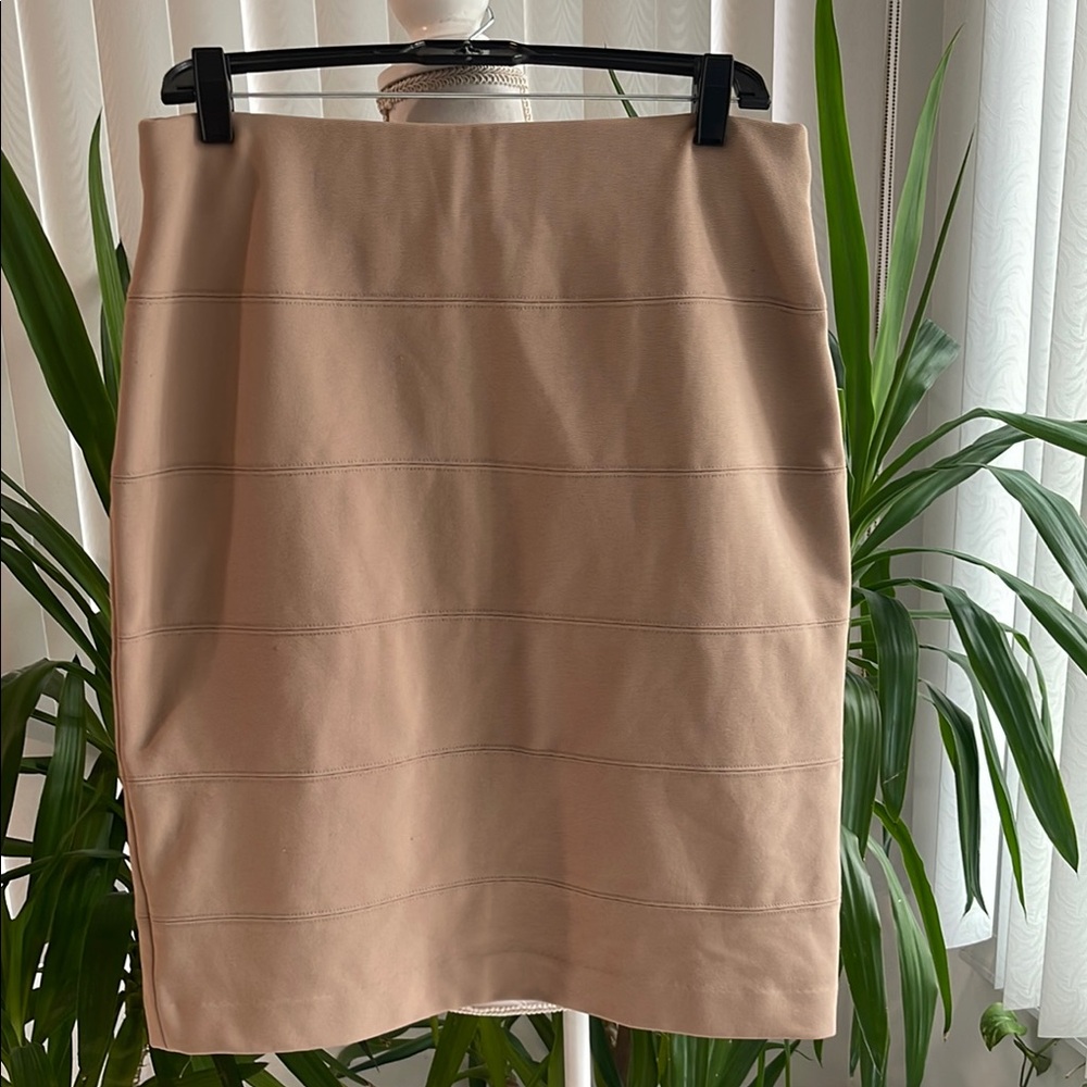 Alfani, Elegant Tan pencil Skirt size medium, excellent condition